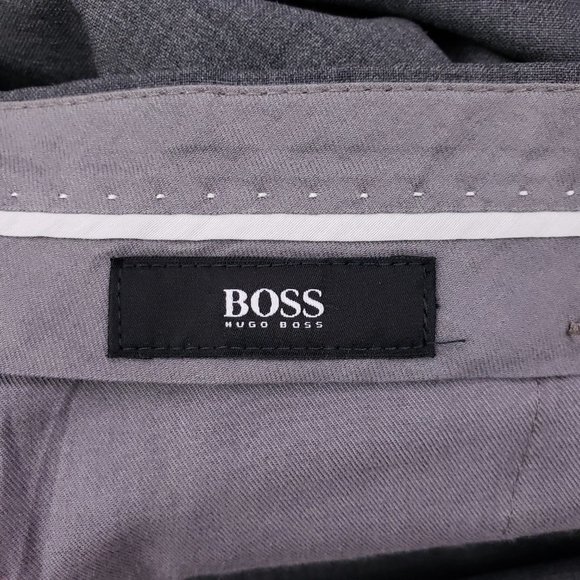 Hugo Boss Flat Front Gray Pants 32x29 Mens Sharp1 - Picture 4 of 8